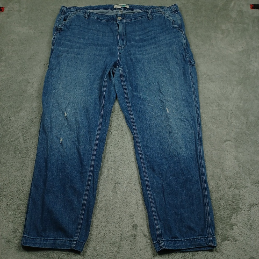 Anthropologie Jeans Womens 26W Blue Denim Pilcro Distressed Boho‎